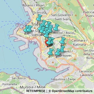 Mappa Via Capodistria, 34146 Trieste TS, Italia (1.228)