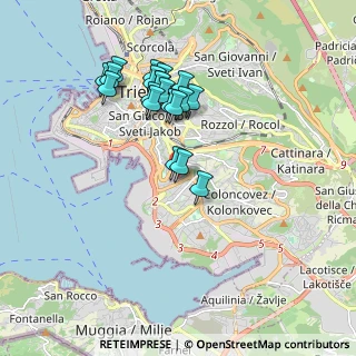 Mappa Via Capodistria, 34146 Trieste TS, Italia (1.6635)