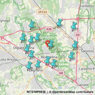Mappa Viale Riccardo Lombardi, 20027 Rescaldina MI, Italia (3.93733)