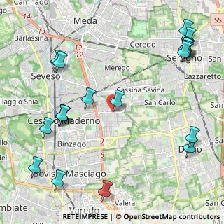Mappa Via Abetone, 20811 Cesano Maderno MB, Italia (2.8655)