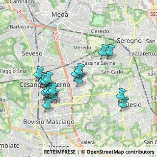 Mappa Via Abetone, 20811 Cesano Maderno MB, Italia (1.85789)