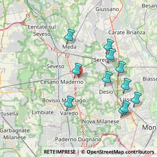 Mappa Via Abetone, 20811 Cesano Maderno MB, Italia (4.33909)