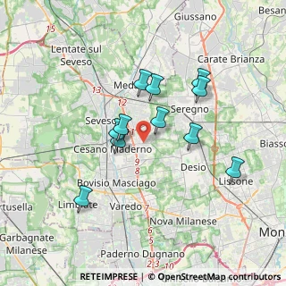 Mappa Via Abetone, 20811 Cesano Maderno MB, Italia (3.05455)