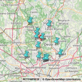 Mappa Via Molino Arese, 20031 Cesano Maderno MB, Italia (6.54923)