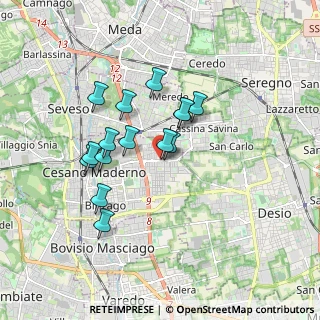 Mappa Via Molino Arese, 20031 Cesano Maderno MB, Italia (1.45467)