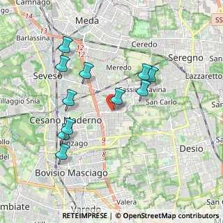 Mappa Via Molino Arese, 20031 Cesano Maderno MB, Italia (1.83182)