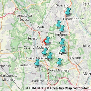 Mappa Via Molino Arese, 20031 Cesano Maderno MB, Italia (3.77545)