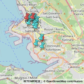 Mappa Via dei Soncini, 34145 Trieste TS, Italia (1.86625)