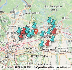 Mappa Via Madonna, 20872 Cornate d'Adda MB, Italia (11.545)