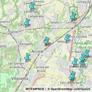 Mappa Via Ferruccio Gilera, 20862 Arcore MB, Italia (3.04385)