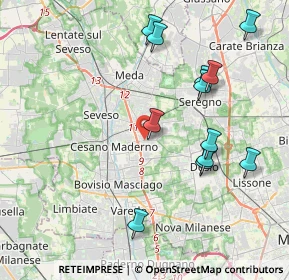 Mappa Via Monte Resegone, 20031 Cesano Maderno MB, Italia (4.20833)