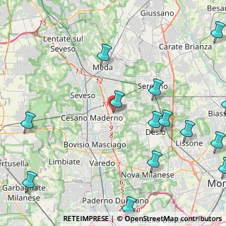 Mappa Piazza Monte Bianco, 20031 Cesano Maderno MB, Italia (6.05929)