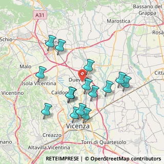 Mappa 36031 Dueville VI, Italia (6.96)