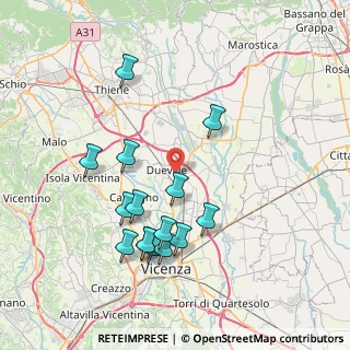 Mappa 36031 Dueville VI, Italia (7.64133)