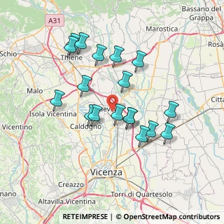 Mappa 36031 Dueville VI, Italia (6.61722)