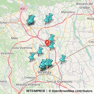 Mappa 36031 Dueville VI, Italia (7.86222)