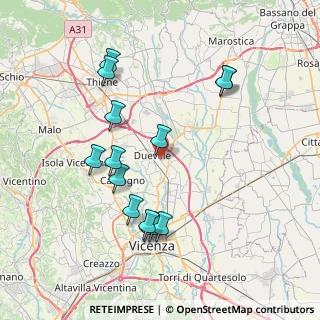 Mappa 36031 Dueville VI, Italia (7.78357)