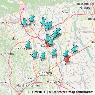 Mappa 36031 Dueville VI, Italia (6.26235)