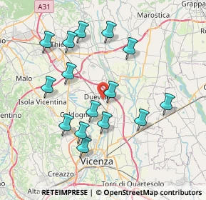 Mappa 36031 Dueville VI, Italia (7.432)