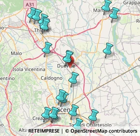 Mappa 36031 Dueville VI, Italia (9.9725)