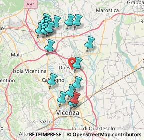 Mappa 36031 Dueville VI, Italia (7.9085)