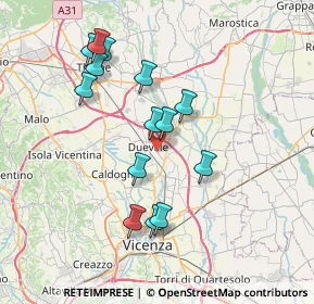 Mappa 36031 Dueville VI, Italia (6.915)