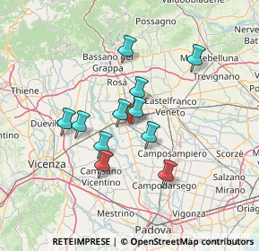 Mappa Via del Tergola, 35013 Cittadella PD, Italia (11.07545)