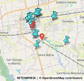 Mappa Via del Tergola, 35013 Cittadella PD, Italia (1.8435)