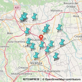 Mappa Via C. Malaparte, 36031 Dueville VI, Italia (7.50176)