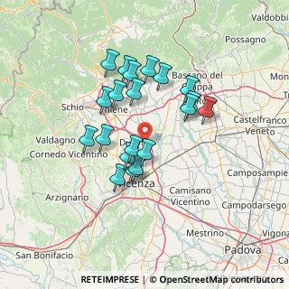 Mappa Via C. Malaparte, 36031 Dueville VI, Italia (11.7775)