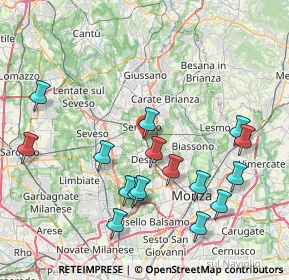 Mappa Via Antonio Gramsci, 20050 Seregno MB, Italia (8.56375)