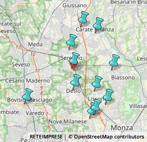 Mappa Via Antonio Gramsci, 20050 Seregno MB, Italia (3.86818)