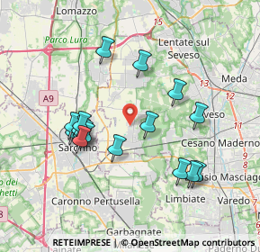 Mappa Strada Vicinale dei Moretti e Cabaiera, 20815 Cogliate MB, Italia (3.50471)