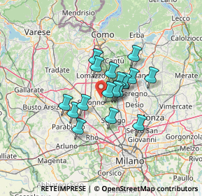 Mappa Strada Vicinale dei Moretti e Cabaiera, 20815 Cogliate MB, Italia (8.99765)