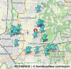 Mappa Strada Vicinale dei Moretti e Cabaiera, 20815 Cogliate MB, Italia (1.86)