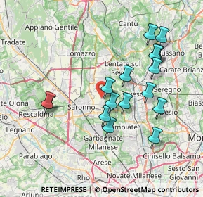 Mappa Strada Vicinale dei Moretti e Cabaiera, 20815 Cogliate MB, Italia (7.24882)