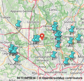 Mappa Strada Vicinale dei Moretti e Cabaiera, 20815 Cogliate MB, Italia (9.01)