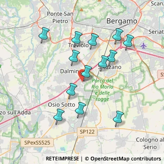 Mappa Via Levate, 24044 Dalmine BG, Italia (3.73385)
