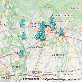 Mappa Via Levate, 24044 Dalmine BG, Italia (5.74909)
