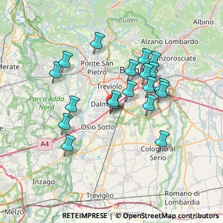 Mappa Via Levate, 24044 Dalmine BG, Italia (6.67263)