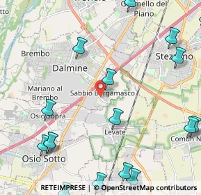 Mappa Via Levate, 24044 Dalmine BG, Italia (3.06294)