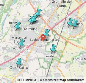 Mappa Via Levate, 24044 Dalmine BG, Italia (2.08455)