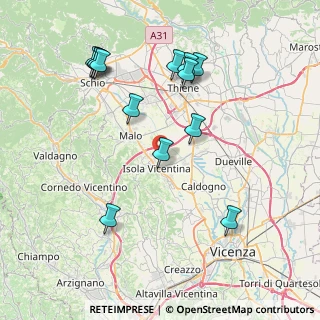 Mappa Via San Marco, 36033 Isola vicentina VI, Italia (8.36538)