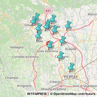 Mappa Via San Marco, 36033 Isola vicentina VI, Italia (6.88231)