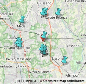 Mappa Via Antonio Gramsci, 20831 Seregno MB, Italia (3.72308)