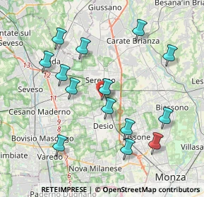 Mappa Via Antonio Gramsci, 20831 Seregno MB, Italia (4.04071)