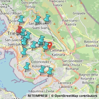 Mappa Strada di Fiume, 34139 Trieste TS, Italia (2.16294)