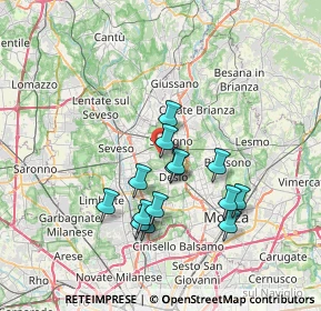 Mappa Via Pirandello, 20831 Seregno MB, Italia (6.26786)