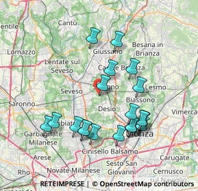 Mappa Via Pirandello, 20831 Seregno MB, Italia (7.247)