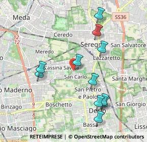 Mappa Via Pirandello, 20831 Seregno MB, Italia (2.02909)